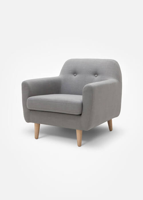 gray armchair